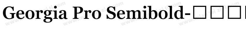 Georgia Pro Semibold字体转换